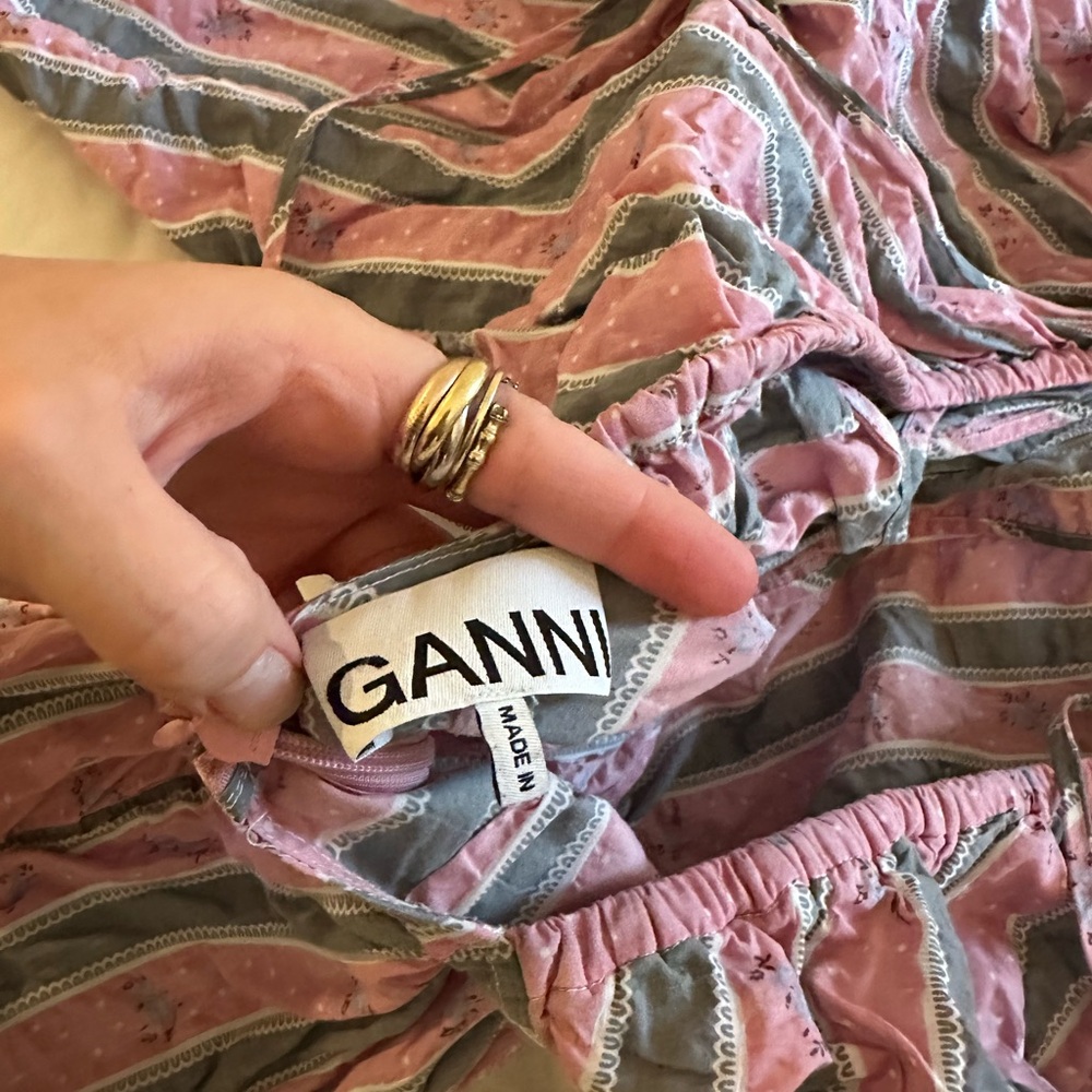 Ganni Seersucker midi dress - Picture 5 of 8